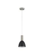 SE21-NM-4-MS2 ADEPT TUBE Nickel Matt Pendant Black Metal Shade+ HOMELIGHTING 77-8456