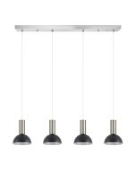 SE21-NM-4-4NM-MS3 ADEPT TUBE Nickel Matt Pendant Black Metal Shade+ HOMELIGHTING 77-8469