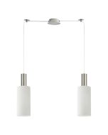 SE21-NM-4-NM2-GL3 ADEPT TUBE Nickel Matt Pendant White Glass+ HOMELIGHTING 77-8473