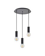 SE21-BL-4-3BL ADEPT TUBE Black Pendant+ HOMELIGHTING 77-8480