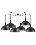 SE21-BL-4-BL6-MS40 ADEPT TUBE Black Metal Shade Pendant+ HOMELIGHTING 77-8498