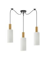 SE21-GM-4-BL3-GL3 ADEPT TUBE Gold Matt Pendant White Glass+ HOMELIGHTING 77-8654