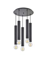 SE21-BL-5-5BL ADEPT TUBE BLACK Black Pendant+ HOMELIGHTING 77-8673