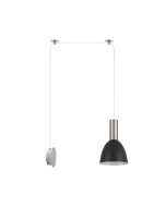 SE21-NM-4-NM1W-MS2 ADEPT TUBE Nickel Matt Wall Lamp Black Metal Shade+ HOMELIGHTING 77-8802