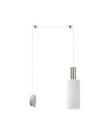 SE21-NM-4-NM1W-GL3 ADEPT TUBE Nickel Matt Wall Lamp White Glass+ HOMELIGHTING 77-8806