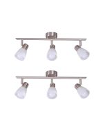 SE 130-C3 (x2) Softy Packet Nickel mat adjustable spotlight with opal glass+ HOMELIGHTING 77-8851