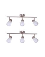 SE 130-C3 (x2) Softy Packet Nickel mat adjustable spotlight with opal glass+ HOMELIGHTING 77-8851