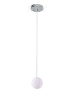 SE1110-1-OP ALESSIA  Φ10 WHITE OPAL GLASS PENDANT METAL CHROME BODY HOMELIGHTING 77-8901