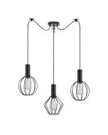 SE21-BL-4-BL3-GR12 ADEPT FLEX Black Pendant Black Metal Grid+ HOMELIGHTING 77-8909