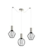 SE21-NM-4-BL3-GR12 ADEPT FLEX Nickel Matt Pendant Black Metal Grid+ HOMELIGHTING 77-8924