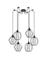 SE21-BL-B10-BL6-GR12 ADEPT FLEX Black Metal Grid Pendant+ HOMELIGHTING 77-8953