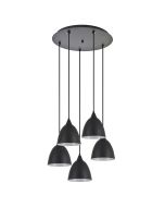 SE21-BL-B10-5BL-MS2 ADEPT PENDANT Black Metal Shade + HOMELIGHTING 77-9050