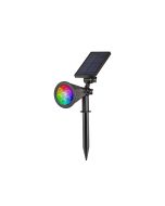 Προβολάκι Ηλιακό Καρφωτό IP65 LED 2W RGB Solar Spike Black it-Lighting Amistad 80204910S