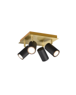 Marley Σποτ με 4 Φώτα και Ντουί GU10 σε Μαύρο Χρώμα Trio Lighting 802430480
