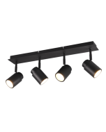 Angelo Σποτ με 4 Φώτα και Ντουί GU10 σε Μαύρο Χρώμα Trio Lighting 880400432