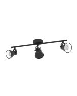 Σποτ Τρίφωτο Ατσάλι Μαύρο 3xGU10 L595mm Eglo Seras 98399