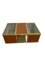 Κοσμηματοθήκη 20x12x7cm Γυάλινη με Καπάκι, Καφέ με Χρυσές Λεπτομέρειες Etoile DF-647A