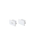SET OF WHITE PLASTIC END CAPS FOR P127 1PC WITH HOLE & 1PC WITHOUT HOLE ACA EP127