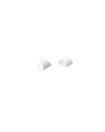 SET OF WHITE PLASTIC END CAPS FOR P163, 2PCS WITH HOLE  ACA EP163