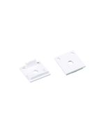 SET OF WHITE PLASTIC END CAPS FOR P28N, 2PCS WITH HOLE ACA EP28N