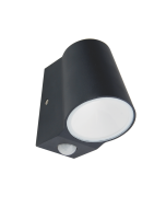 LED COB WALL SENSOR LUMINAIRE 6W 400LM 100° 230V AC 3.000K DARK GREY CRI80 IP54 30.000HRS ACA LG0509GPIR