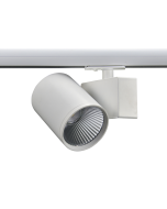 SAND WHITE LED TRACK LUMINAIRE 40W 4000K 1-PHASE 38° 4600LM 230V AC Ra80 5YRS ACA LISOR4040W2N