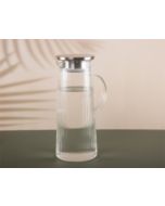 Κανάτ Νερού Γυάλινη 1300ml με Διακριτική Ρίγα,  Ανοξείδωτο Καπάκι & Φίλτρο Etoile LLM-321