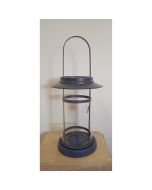 Μεταλλικό Κηροπήγιο  26x50cm με Γυάλινο Περίβλημα Etoile NN-255