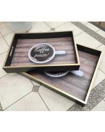 Σετ 2 Ξύλινοι Δίσκοι 40x30x5cm & 34x24x4cm Etoile PT-371B