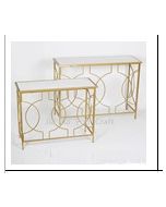 Σετ 2 Τραπεζάκια 100x36x80 & 80x33x71cm Etoile PT-992