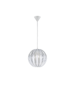 Κρεμαστό Φωτιστικό 30xH150cm Λευκό Μονόφωτο 1xE27 Trio Lighting Pumkin R30473001