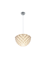 Κρεμαστό Φωτιστικό Λευκό 50xH140cm Μονόφωτο 1xE27 Trio Lighting Tilia R30540101