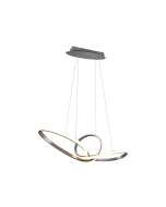 Sansa Μοντέρνο Κρεμαστό Φωτιστικό με Ενσωματωμένο LED σε Ασημί Χρώμα Trio Lighting R32751107