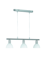 Φωτιστικό Κρεμαστό 61xH120cm Τρίφωτο Ράγα 3xE14 Nickel Mat-Opal White Trio Lighting Dallas R335110307