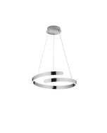 Φωτιστικό Κρεμαστό Χρωμέ 50xH150cm Led 37w 4500lm 4000K Switch Dimmer Trio Lighting Parma R37071106