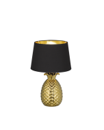 Πορτατίφ 28xH23cm 1xE27 Μαύρο Καπέλο Χρυσαφί  Βάση Trio Lighting Pineapple R50431079