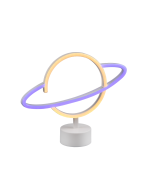 Planet Διακοσμητικό Φωτιστικό Φιγούρα LED Μπαταρίας σε Λευκό Χρώμα Trio Lighting R55370101