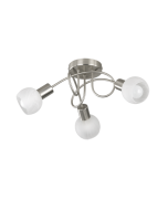 Πλαφονιέρα Οροφής 47xH20cm 3xE14 Nίκελ Ματ Trio Lighting Antibes R60173007