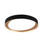 Zeta Μοντέρνα Μεταλλική Πλαφονιέρα Οροφής με Ενσωματωμένο LED σε Μαύρο χρώμα 48.5cm Trio Lighting R62712402
