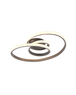 Sansa Μοντέρνα Μεταλλική Πλαφονιέρα Οροφής με Ενσωματωμένο LED σε Ασημί χρώμα 53cm Ματ Trio Lighting R62751107