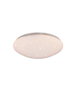 Πλαφονιέρα Οροφής Λευκή 38xH10cm LED 18w 3000-6000K 2000lm Remote Control Trio Lighting Lukida R62961000