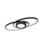 Galaxy Μοντέρνα Μεταλλική Πλαφονιέρα Οροφής με Ενσωματωμένο LED σε Μαύρο χρώμα 57cm Trio Lighting R62991142
