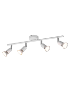 Σποτ Τετράφωτη Ράγα L50cm 4xGU10 σε Λευκό Χρώμα Trio Lighting Paris R80914031
