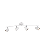 Σποτ Τετράφωτη Ράγα Λευκό Ματ 78cm LED 4x3,5w 3000K 4x400lm Trio Lighting Toulouse R82124131