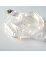 "WHITE RIBBON", 20 LED ΛΑΜΠ.ΧΑΛΚΟΥ, WW, ΑΣΗΜΙ ΚΑΛ. & ΜΠΑΤ. 3xAA, IP20, 2M+10CM, 1.2W ACA X01201118