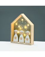 WOODEN HOUSE  10 LED ΛΑΜΠ ΚΑΛΩΔΙΟ ΧΑΛΚΟΥ ΘΕΡΜΟ ΣΤΑΘΕΡΟ ΜΠΑΤ (2ΧΑΑA) 20*4,5*25cm IP20 ACA X051401125