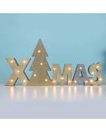 "WOODEN X-MAS" 21 LED WW Λ/ΚΙΑ ΜΠ/ΡΙΕΣ (2AAΑ) IP20 37.5X2.5X18CM ACA X05211102