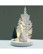 WOODEN HOUSE 5 LED ΛΑΜΠ ΘΕΡΜΟ ΣΤΑΘΕΡΟ ΜΠΑΤ (2ΧΑA) 14,8*14,8*25cm IP20 ACA X0551130