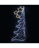 "HALF XMAS TREE", 252&200LED ΕΠΙΣT ΣΧΕΔ 7mΜΟΝΟΚ. ΦΩΤ+ΛΑΜ ΣΕΙΡ,CW+ΚΙΤΡ ΣΤΑΘ,IP44,750x200CM,1.5m ΤΡ ACA X082522219