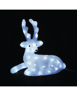 ACRYLIC SITTING REINDEER 55 LED ΛΕΥΚΑ IP44 36*16,5*37cm  30cm ΚΑΛ. ACA X0855224